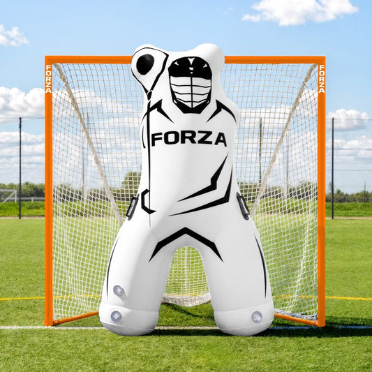 FORZA Lacrosse Goalkeeper Training Mannequin - Inflatable Lacrosse Golie Dummy for Shot Blocking, Deflection & Crease Drills – Lacrosse Practice Equipment - style: 1. Lacrosse Mannequin Only