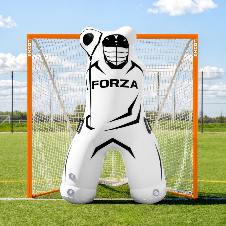 FORZA Lacrosse Goalkeeper Training Mannequin - Inflatable Lacrosse Golie Dummy for Shot Blocking, Deflection & Crease Drills – Lacrosse Practice Equipment - style: 2. Lacrosse Mannequin with Bag