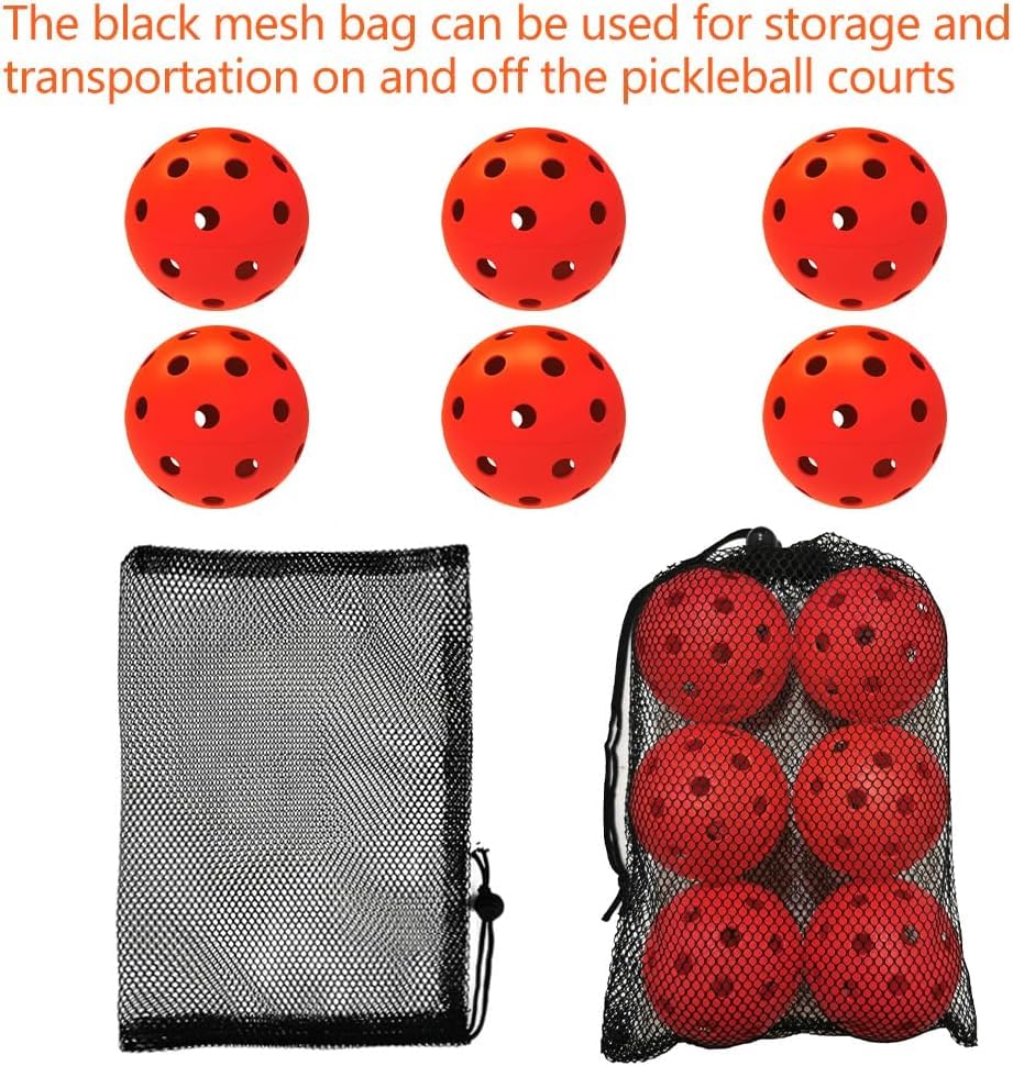 6 Pack Sports Outdoor Pickleballs - 40 Pickleball Balls - USA Pickleball Balls (USAPA) Approved - Official US Open Ball - color: Red, style: 24 - Pack