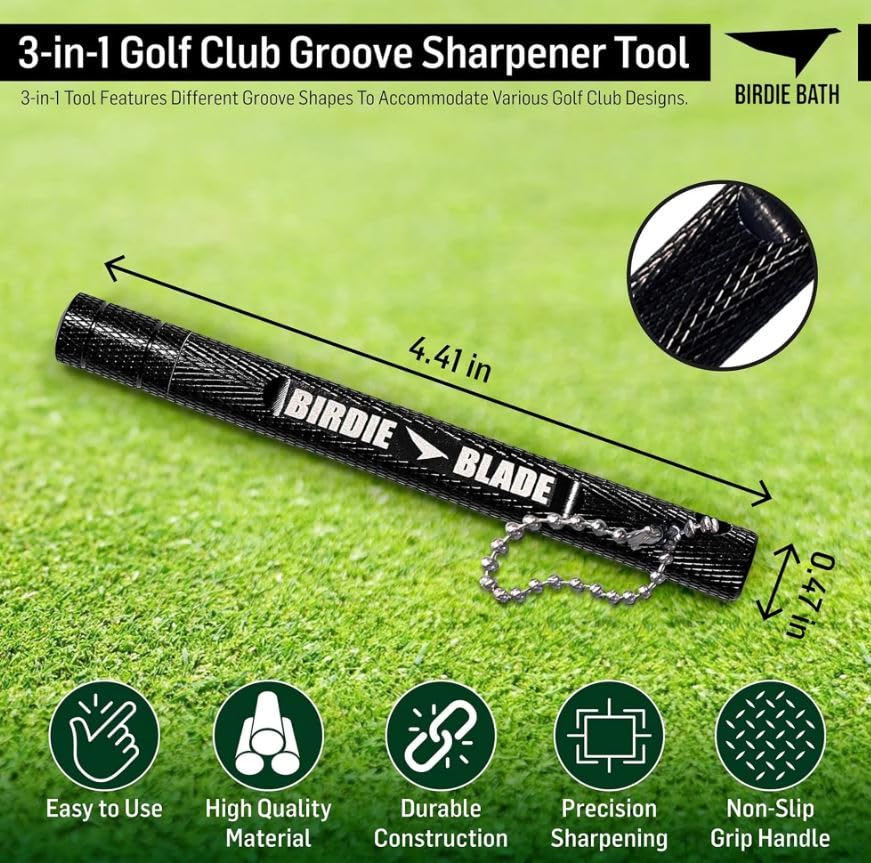 Birdie Blade: 3-in-1 Golf Club Groove Sharpener Tool