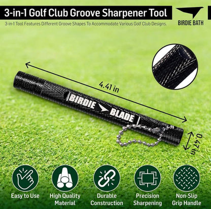 Birdie Blade: 3-in-1 Golf Club Groove Sharpener Tool