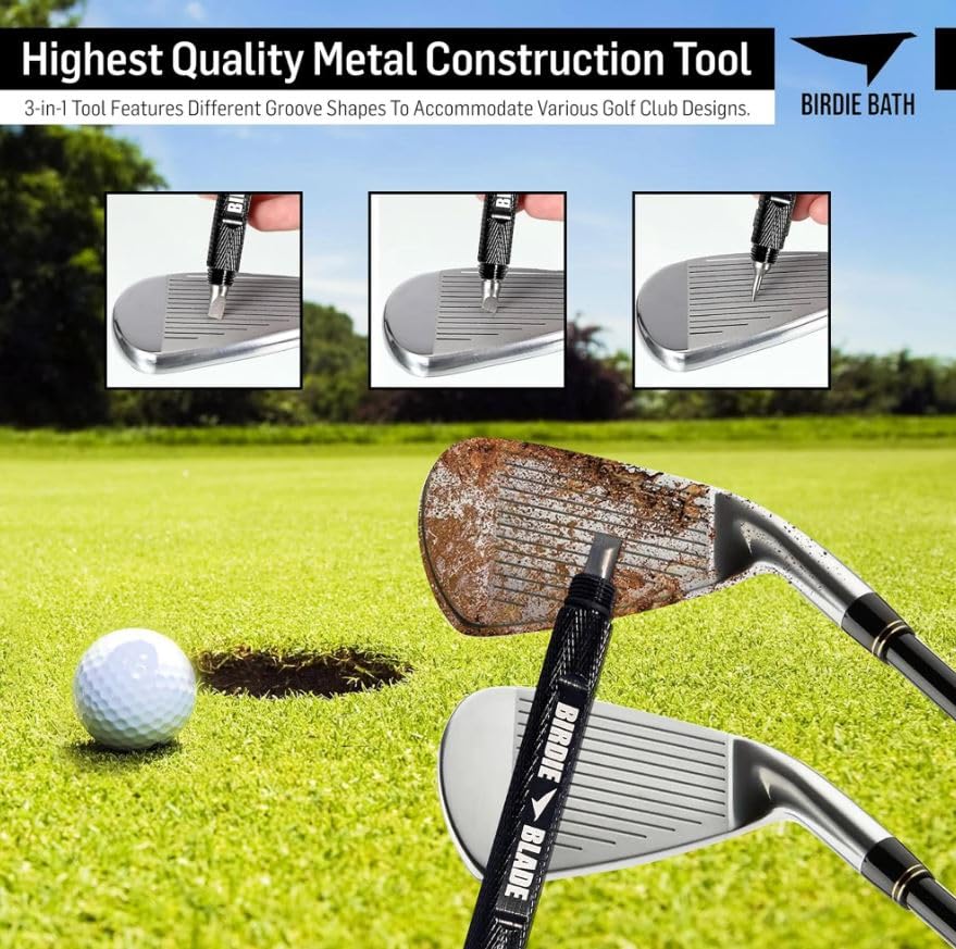 Birdie Blade: 3-in-1 Golf Club Groove Sharpener Tool