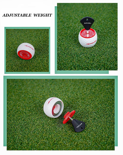 MAZEL Wheel-Like Golf Practice Ball, Adjustable Weight Putting Trainer with Instant Feedback