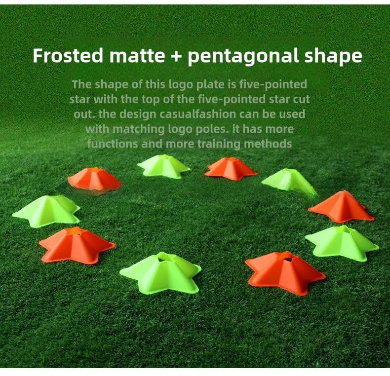 10pcs Agility Soccer Disc Cones Flexible Football Training Cones Field Cone Markers for Training Football Soccer Basketball Coaching Practice Equipment