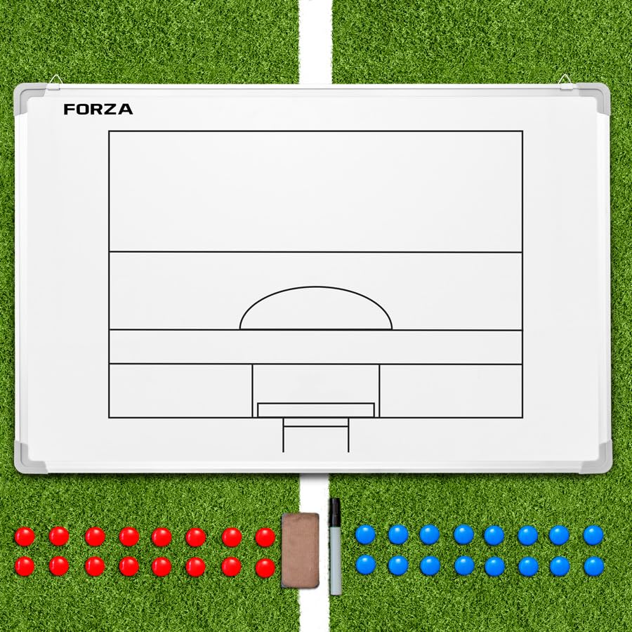 FORZA 35in x 24in Double-Sided Sports Coaching Whiteboard | 13 Sport Options - Dry Erase Board Equipped with Magnetic Markers, Pen & Eraser (Gaelic Football, Without Carry Bag) - size: Without Carry Bag, style: Gaelic Football