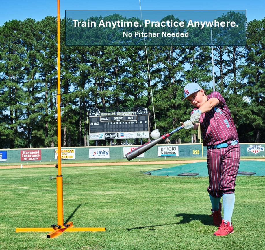 HRT3000 Home Run Trainer – Advanced Baseball & Softball Moving Ball Hitting Practice Tool – Solo Training, Real Timing & High Rep Development for Youth, High School and Collegiate Levels