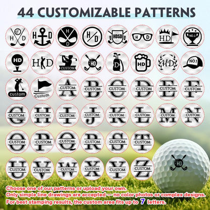 Custom Golf Ball Stamp Personalized Golf Stamps for Golf Balls with Ink Reusable Golf Gifts