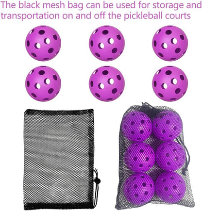 6 Pack Sports Outdoor Pickleballs - 40 Pickleball Balls - USA Pickleball Balls (USAPA) Approved - Official US Open Ball - color: Purple, style: 36 - Pack