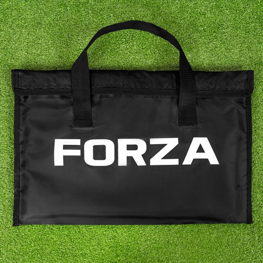 FORZA Soccer Coaching Board Carry Bag – Heavy Duty Nylon Tactics Whiteboard Storage Case with Handles, Secure Hook & Loop Closure, Protective Travel Bag for Coaches Training Equipment - size: 18" x 12"