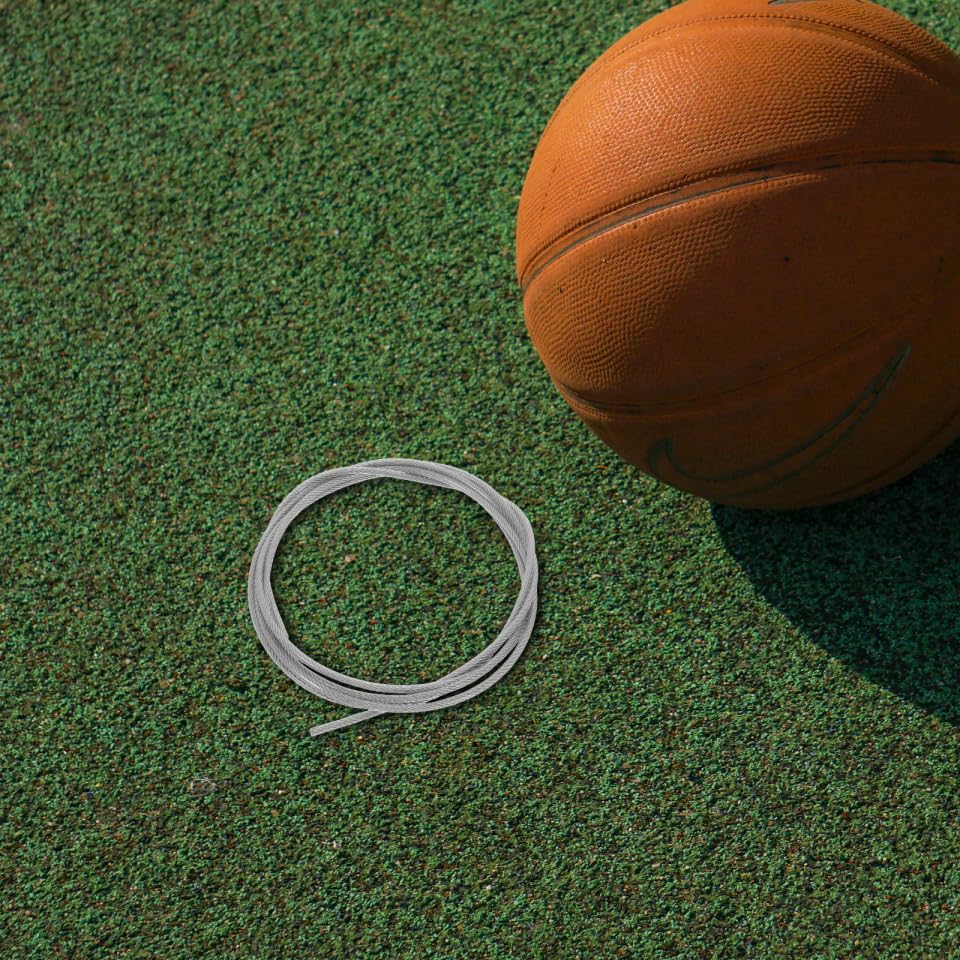 2pcs String Basketball Net Stringing Thrilling Basketball Rim Net Cable ting Accessory Basket Ball Chain s Hooks Silver Steel Wire
