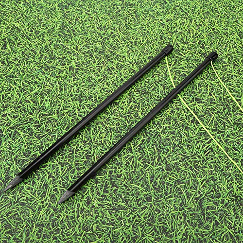 Health Gear Alignment Stick Solid Fiberglass Alignment Swing Putting String Peg Stick, 10.24inch Alignment Swing Direction Practice Training Stick with 9.84ft String