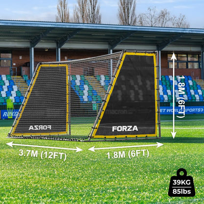 FORZA Steel42 Goal Rebounder Net Kit – Football Training Aid with Durable Double-Sided Net & Side Sheets for Solo Practice & Team Drills - Goal NOT Included - size: 12ft x 6ft