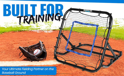 Baseball & Softball Rebounder Net – Adjustable Pitching Trainer for Accuracy, Throwing, and Fielding – Durable Training Equipment for Youth & Adults
