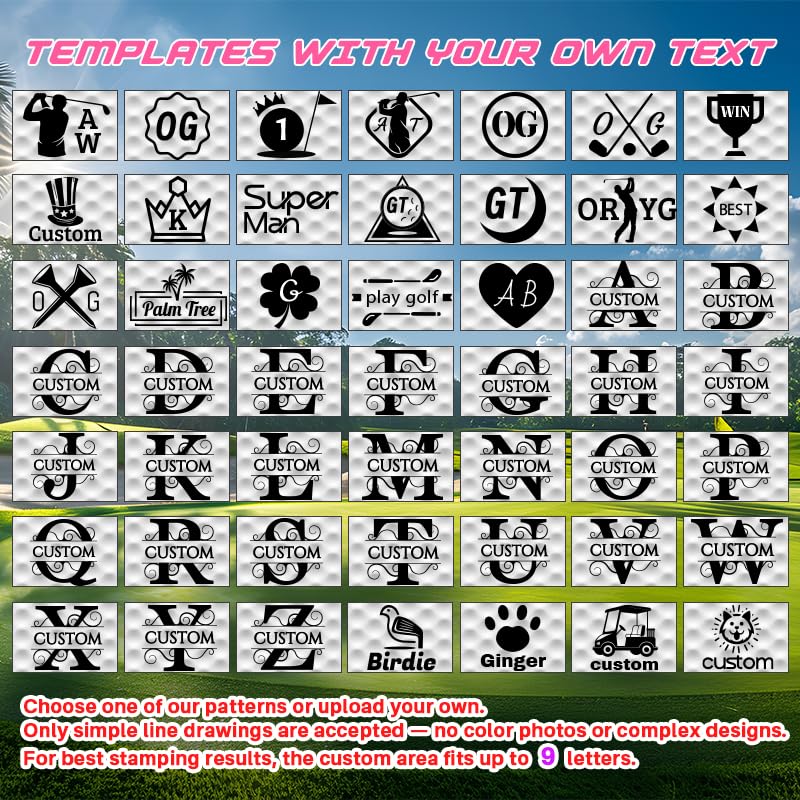 ORYG Custom Self-Inking Golf Ball Stamp - Create Your Signature Ball Marker - Quick-Drying Permanent Golf Ball Marking Tool - Ideal Golf Gift Accessory