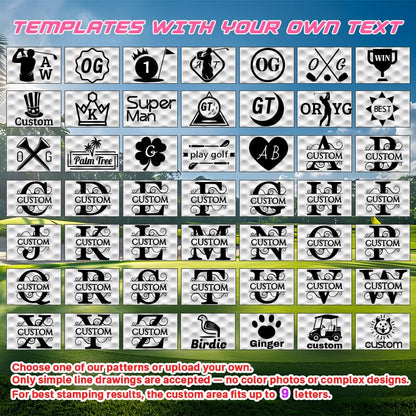 ORYG Custom Self-Inking Golf Ball Stamp - Create Your Signature Ball Marker - Quick-Drying Permanent Golf Ball Marking Tool - Ideal Golf Gift Accessory