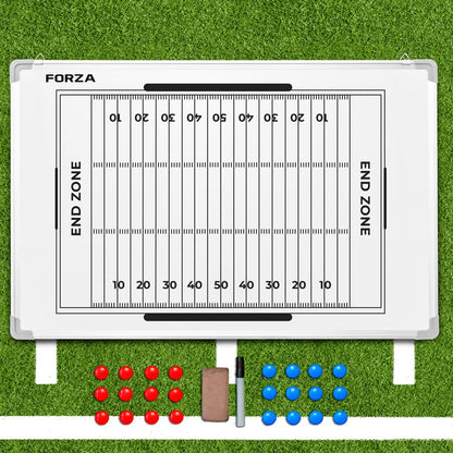 FORZA 35in x 24in Double-Sided Sports Coaching Whiteboard | 13 Sport Options - Dry Erase Board Equipped with Magnetic Markers, Pen & Eraser (Football, with Carry Bag) - size: With Carry Bag, style: Football