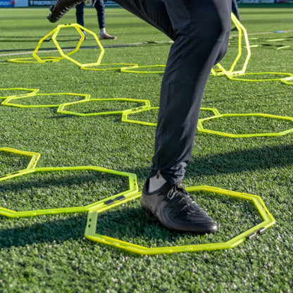 FORZA Agility Training Octa Rings [Pack of 6] | Soccer Training Equipment | Multi-Sport Agility Ring Set | Speed Training Equipment | Sports Equipment - color: Fluro Yellow
