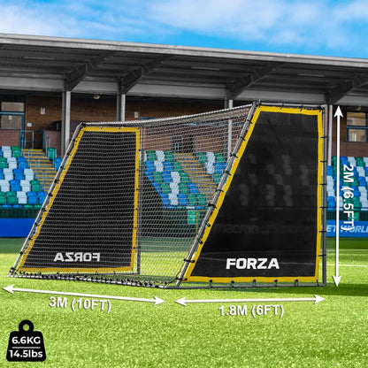 FORZA Steel42 Goal Rebounder Net Kit – Football Training Aid with Durable Double-Sided Net & Side Sheets for Solo Practice & Team Drills - Goal NOT Included - size: 10ft x 6.5ft