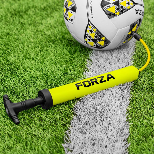 FORZA Pump that Ball™ | Ball Pump & Needle – Hand Pump for Sports Ball Inflation, Extendable Nozzle, Needle Adapter Included, Compact Portable Pump for Soccer Basketball Volleyball Football Equipment
