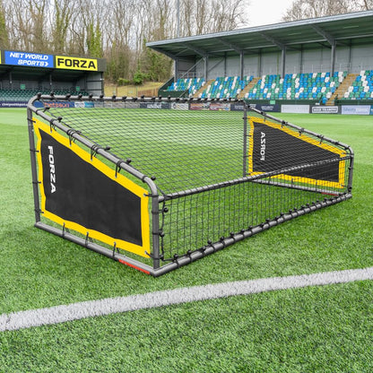 FORZA Steel42 Goal Rebounder Net Kit – Football Training Aid with Durable Double-Sided Net & Side Sheets for Solo Practice & Team Drills - Goal NOT Included - size: 8ft x 4ft