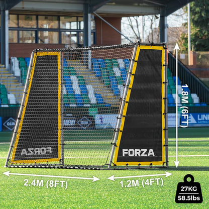 FORZA Steel42 Goal Rebounder Net Kit – Football Training Aid with Durable Double-Sided Net & Side Sheets for Solo Practice & Team Drills - Goal NOT Included - size: 8ft x 6ft
