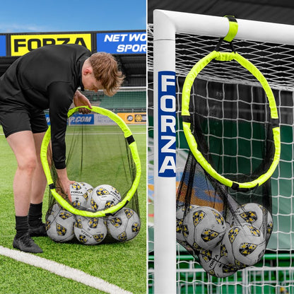FORZA Target Net and Ball Bag - 2in1 Design | Corner Shooting Target | Soccer Training Equipment | Multi-Sport