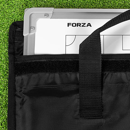 FORZA Soccer Coaching Board Carry Bag – Heavy Duty Nylon Tactics Whiteboard Storage Case with Handles, Secure Hook & Loop Closure, Protective Travel Bag for Coaches Training Equipment - size: 47" x 35"