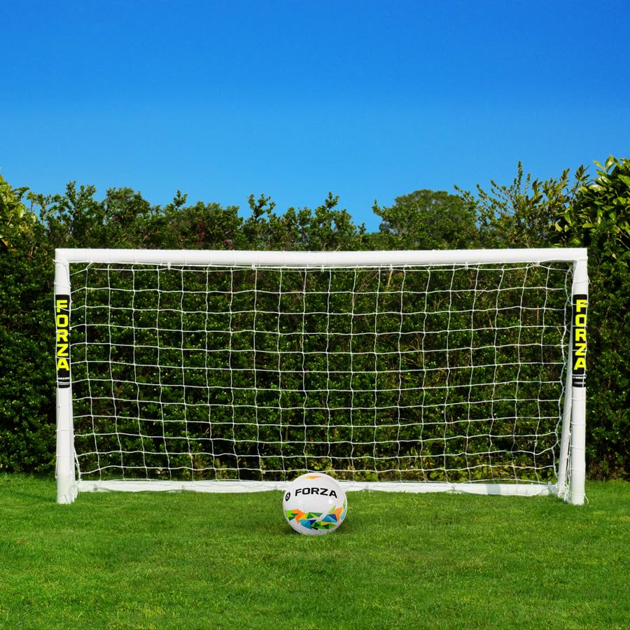 FORZA 8 x 4ft Kids Soccer Goal - The World’s #1 Backyard Goals! | 100% UK-Made, 3 Min Setup, Unbreakable Goalpost + Target & Ball Bundle - Buy FORZA, Play Forever! - style: 2. Goal and Ball