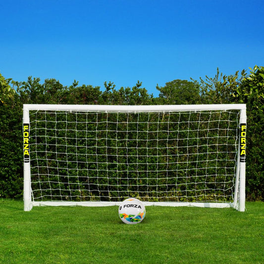 FORZA 8 x 4ft Kids Soccer Goal - The World’s #1 Backyard Goals! | 100% UK-Made, 3 Min Setup, Unbreakable Goalpost + Target & Ball Bundle - Buy FORZA, Play Forever! - style: 2. Goal and Ball
