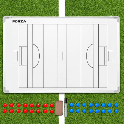 FORZA 35in x 24in Double-Sided Sports Coaching Whiteboard | 13 Sport Options - Dry Erase Board Equipped with Magnetic Markers, Pen & Eraser (Gaelic Football, Without Carry Bag) - size: Without Carry Bag, style: Gaelic Football