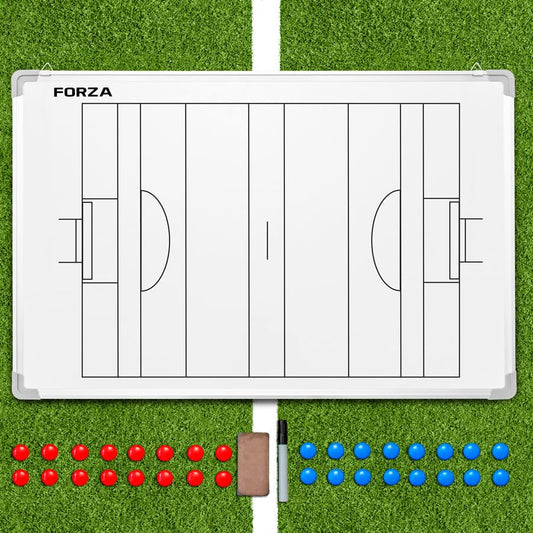 FORZA 35in x 24in Double-Sided Sports Coaching Whiteboard | 13 Sport Options - Dry Erase Board Equipped with Magnetic Markers, Pen & Eraser (Gaelic Football, Without Carry Bag) - size: Without Carry Bag, style: Gaelic Football