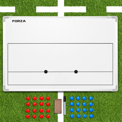 FORZA 35in x 24in Double-Sided Sports Coaching Whiteboard | 13 Sport Options - Dry Erase Board Equipped with Magnetic Markers, Pen & Eraser (Rugby, Without Carry Bag) - size: Without Carry Bag, style: Rugby