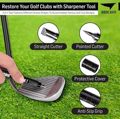 Birdie Blade: 3-in-1 Golf Club Groove Sharpener Tool