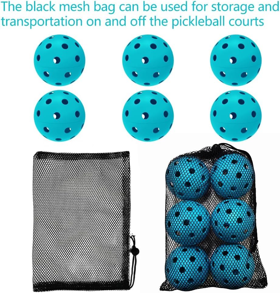 6 Pack Sports Outdoor Pickleballs - 40 Pickleball Balls - USA Pickleball Balls (USAPA) Approved - Official US Open Ball - color: Sky Blue, style: 36 - Pack