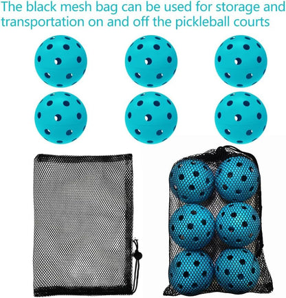 6 Pack Sports Outdoor Pickleballs - 40 Pickleball Balls - USA Pickleball Balls (USAPA) Approved - Official US Open Ball - color: Sky Blue, style: 36 - Pack