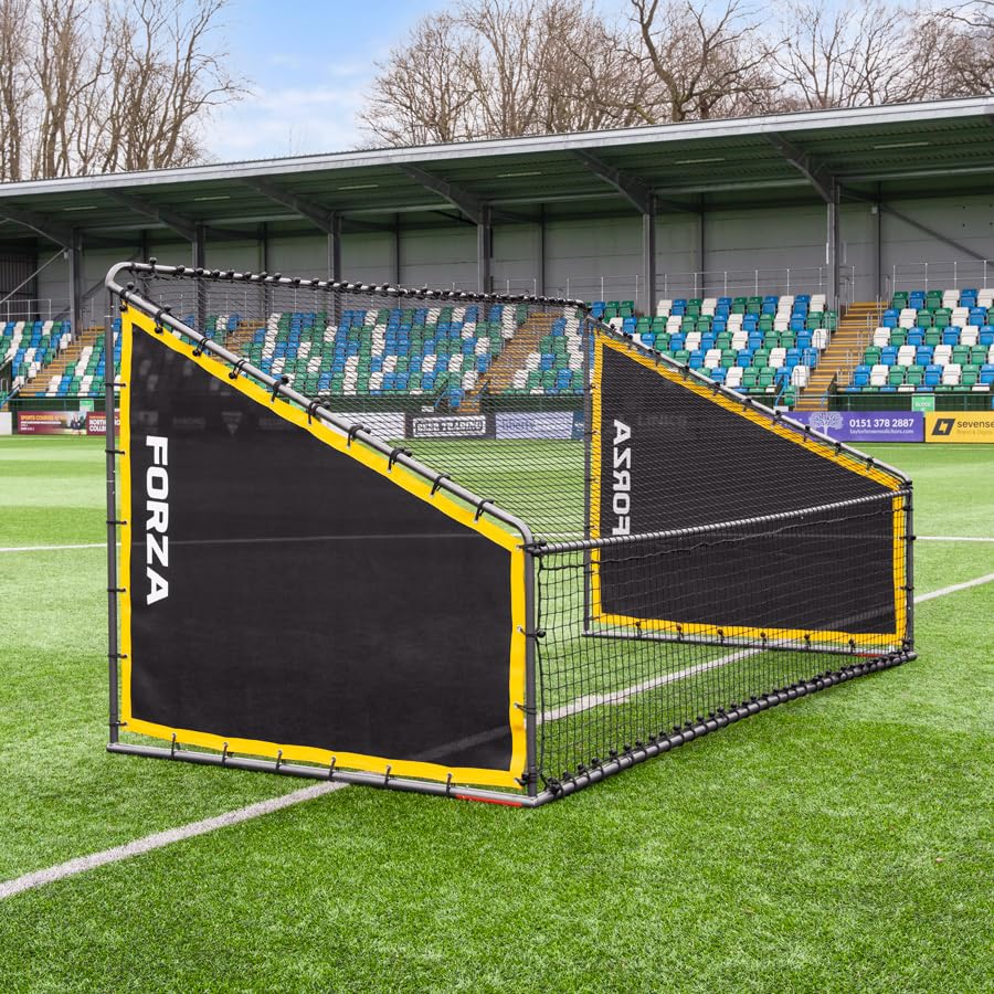 FORZA Steel42 Goal Rebounder Net Kit – Football Training Aid with Durable Double-Sided Net & Side Sheets for Solo Practice & Team Drills - Goal NOT Included - size: 12ft x 6ft