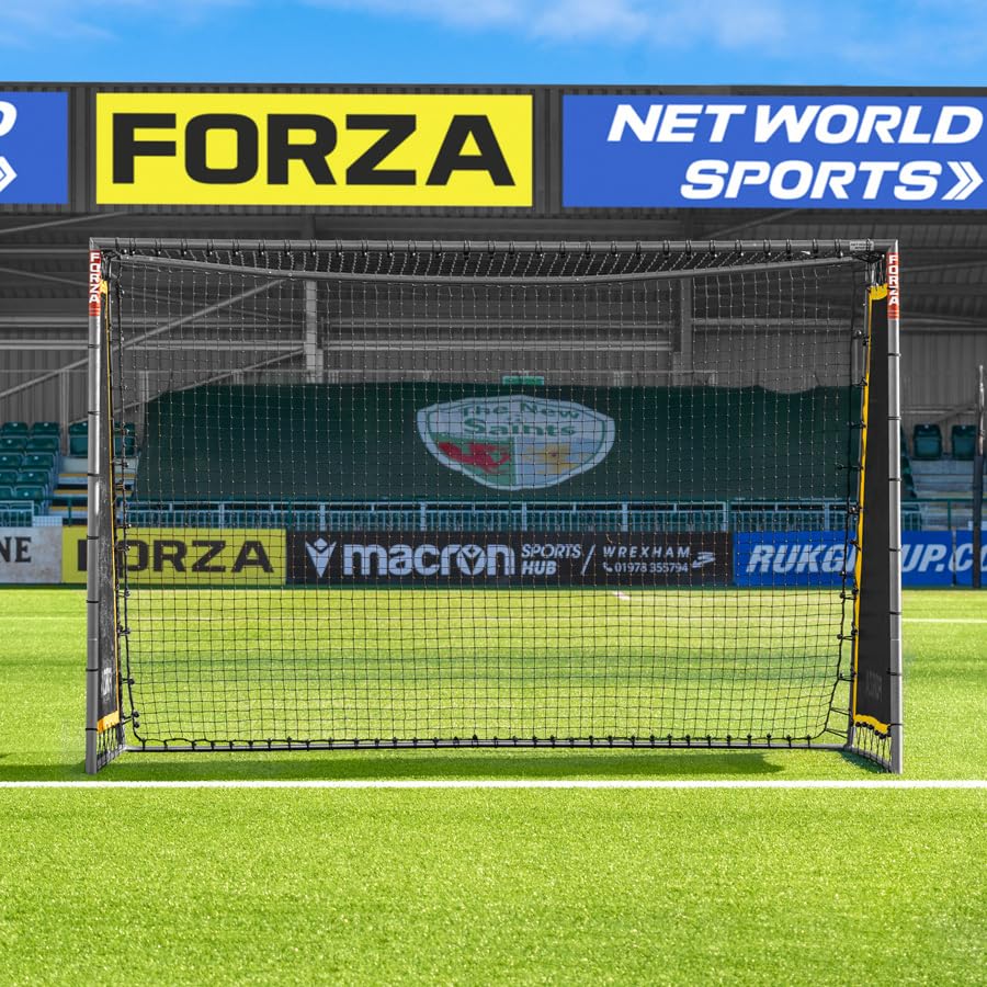 FORZA Steel42 Goal Rebounder Net Kit – Football Training Aid with Durable Double-Sided Net & Side Sheets for Solo Practice & Team Drills - Goal NOT Included - size: 10ft x 6.5ft