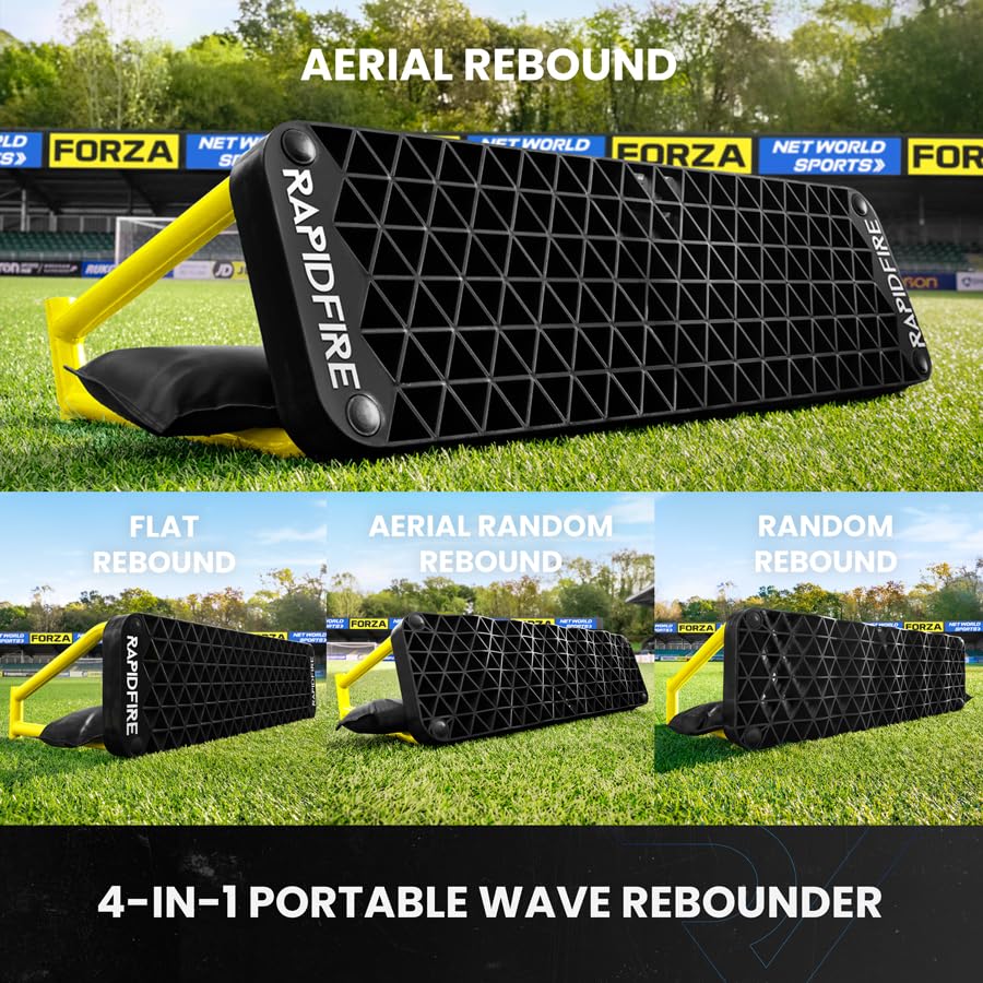 FORZA Wave Soccer Rebounder – Master Your First Touch! World’s #1 4-in-1 Passing Rebound Board – 2min Setup & Unbreakable Stability – Buy FORZA, Play Forever! [Standard or XL] - size: Standard