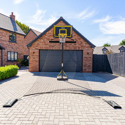 FORZA Basketball Solo Return Net | Portable Basketball Rebound Trainer for Individual Shooting Practice – Durable Weather-Resistant Net with Carry Bag & Sandbags – Fits Most Hoops