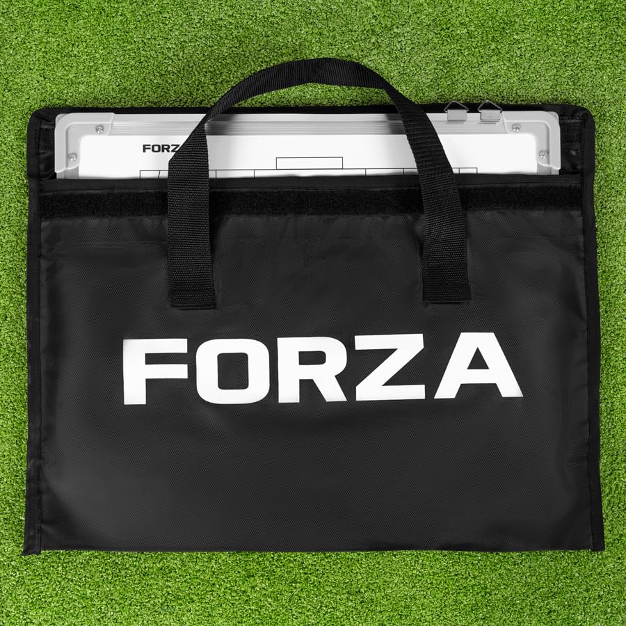 FORZA Soccer Coaching Board Carry Bag – Heavy Duty Nylon Tactics Whiteboard Storage Case with Handles, Secure Hook & Loop Closure, Protective Travel Bag for Coaches Training Equipment - size: 18" x 12"