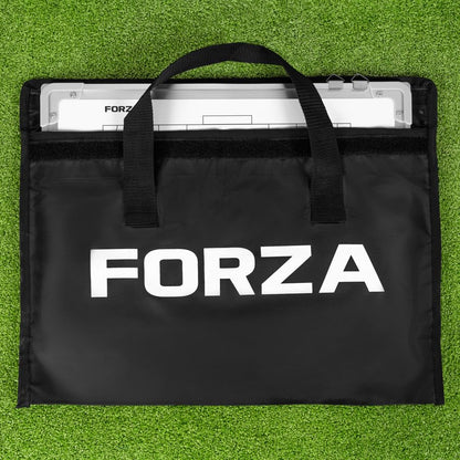 FORZA Soccer Coaching Board Carry Bag – Heavy Duty Nylon Tactics Whiteboard Storage Case with Handles, Secure Hook & Loop Closure, Protective Travel Bag for Coaches Training Equipment - size: 18" x 12"