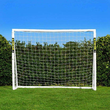 FORZA 8 x 6ft Soccer Goal - The World’s #1 Backyard Goals! | 100% UK-Made, 4 Min Setup, Unbreakable Goalpost + Target & Ball Bundle - Buy FORZA, Play Forever!