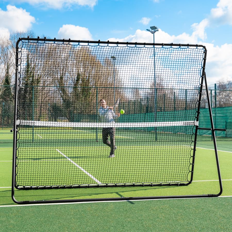 Vermont RapidFire Jumbo Tennis Rebounder Net | 9ft x 7ft | Groundstroke & Volleying Practice | Solo Tennis Trainer