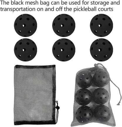 6 Pack Sports Outdoor Pickleballs - 40 Pickleball Balls - USA Pickleball Balls (USAPA) Approved - Official US Open Ball - color: Black, style: 24 - Pack
