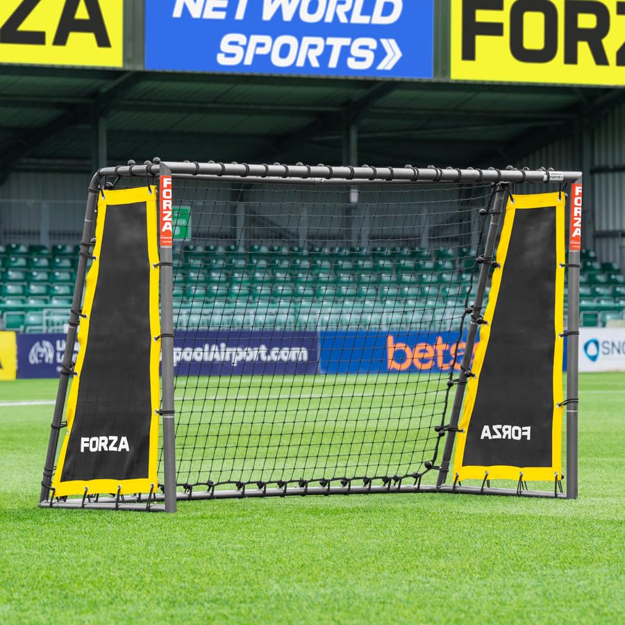 FORZA Steel42 Goal Rebounder Net Kit – Football Training Aid with Durable Double-Sided Net & Side Sheets for Solo Practice & Team Drills - Goal NOT Included - size: 6ft x 4ft