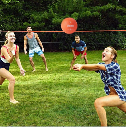 Franklin Sports Outdoor Volleyball Net Sets - Beach + Backyard Portable Volleyball Net with Poles - Complete Outdoor Volleyball Sets with Net + Volleyball Included - style: Starter