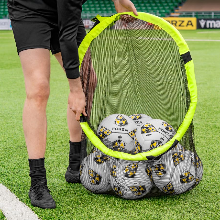 FORZA Target Net and Ball Bag - 2in1 Design | Corner Shooting Target | Soccer Training Equipment | Multi-Sport