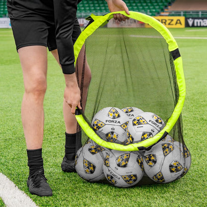 FORZA Target Net and Ball Bag - 2in1 Design | Corner Shooting Target | Soccer Training Equipment | Multi-Sport