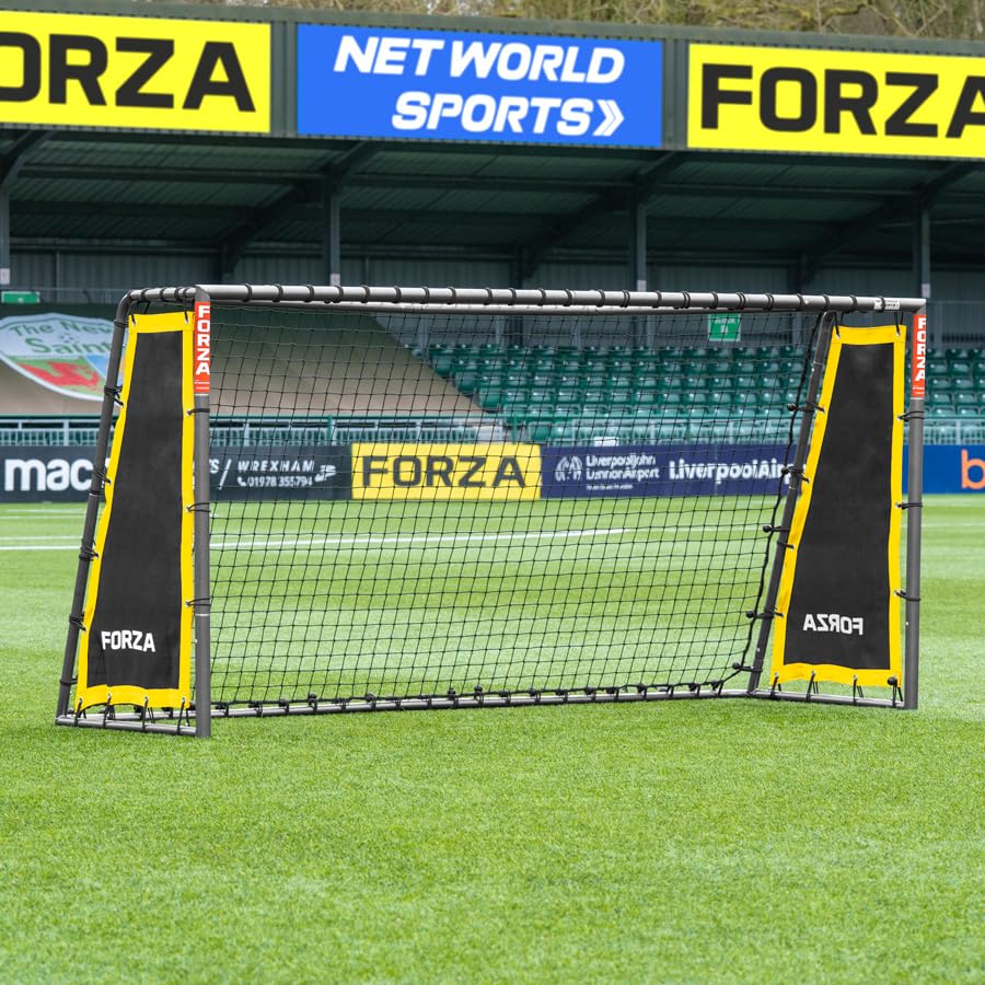FORZA Steel42 Goal Rebounder Net Kit – Football Training Aid with Durable Double-Sided Net & Side Sheets for Solo Practice & Team Drills - Goal NOT Included - size: 8ft x 4ft