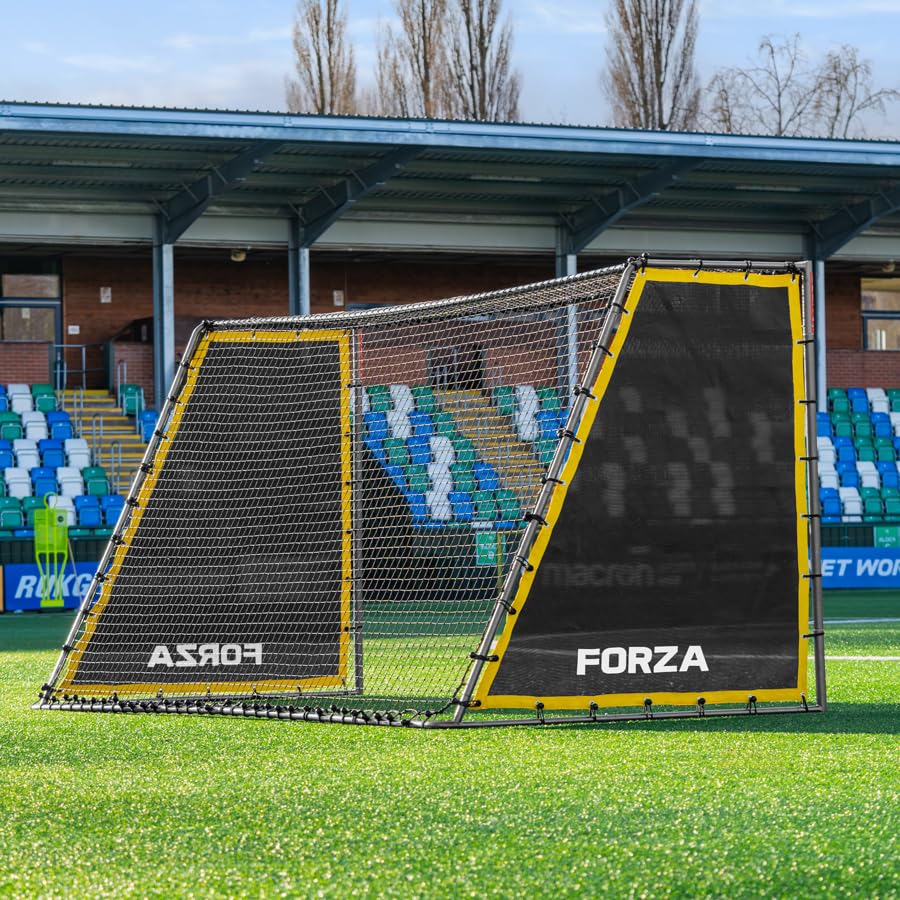 FORZA Steel42 Goal Rebounder Net Kit – Football Training Aid with Durable Double-Sided Net & Side Sheets for Solo Practice & Team Drills - Goal NOT Included - size: 12ft x 6ft